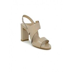 Roberto Del Carlo Beige Patent Leather Sandals - NWT